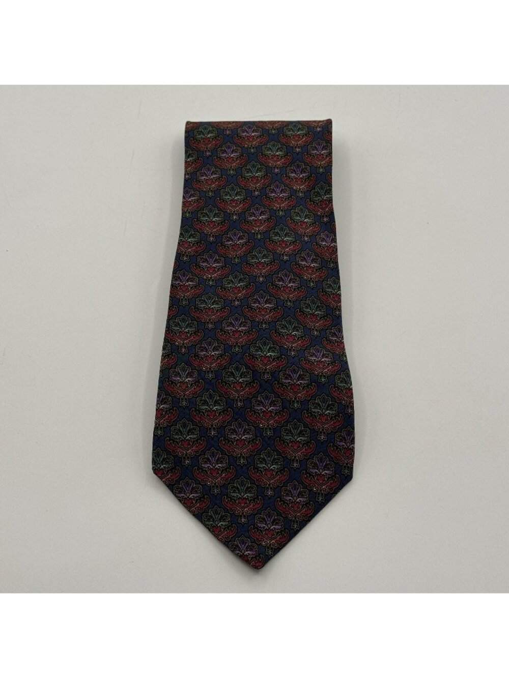 Vintage Christian Dior Monsieur Floral Abstract Silk Tie Necktie